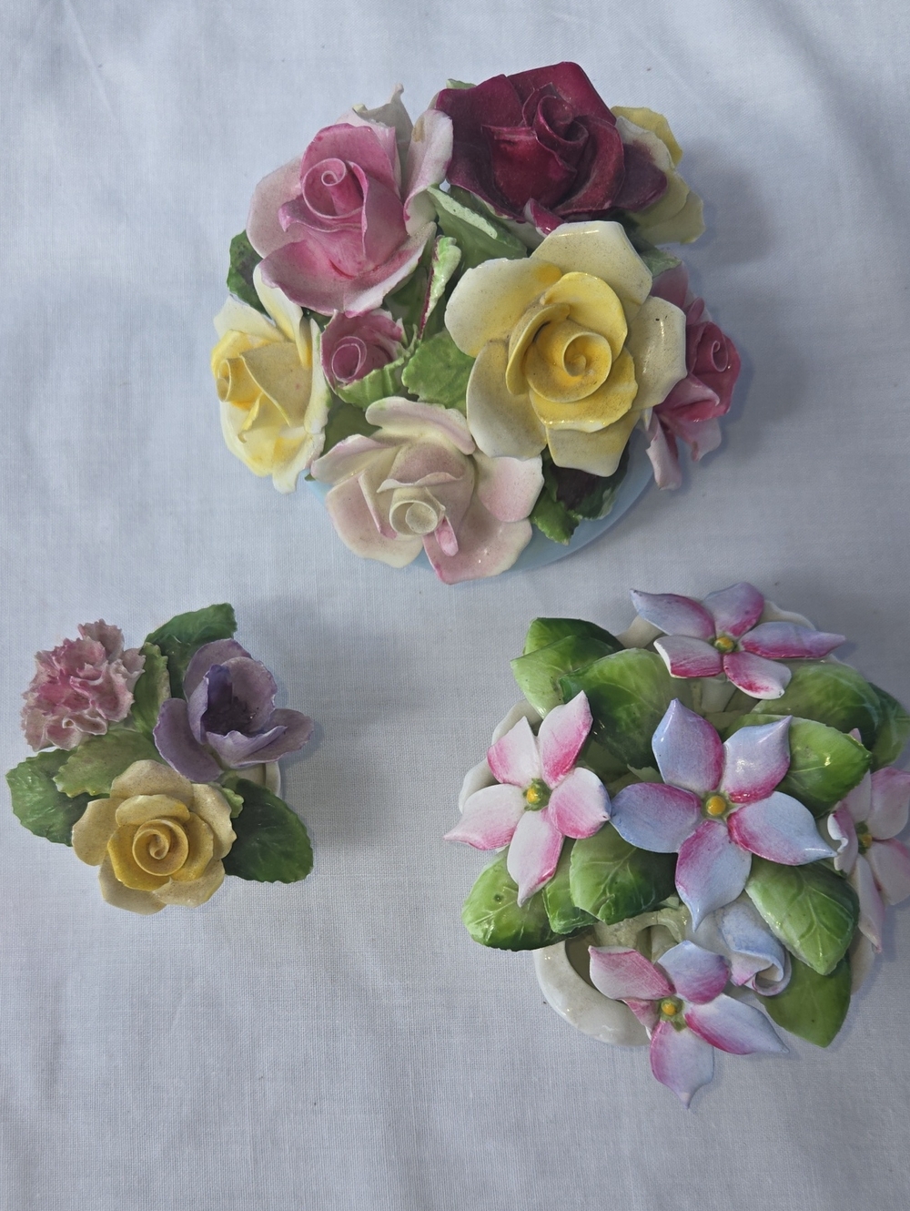 Royal Adderley Bone China Floral Set Of 3 Made In England